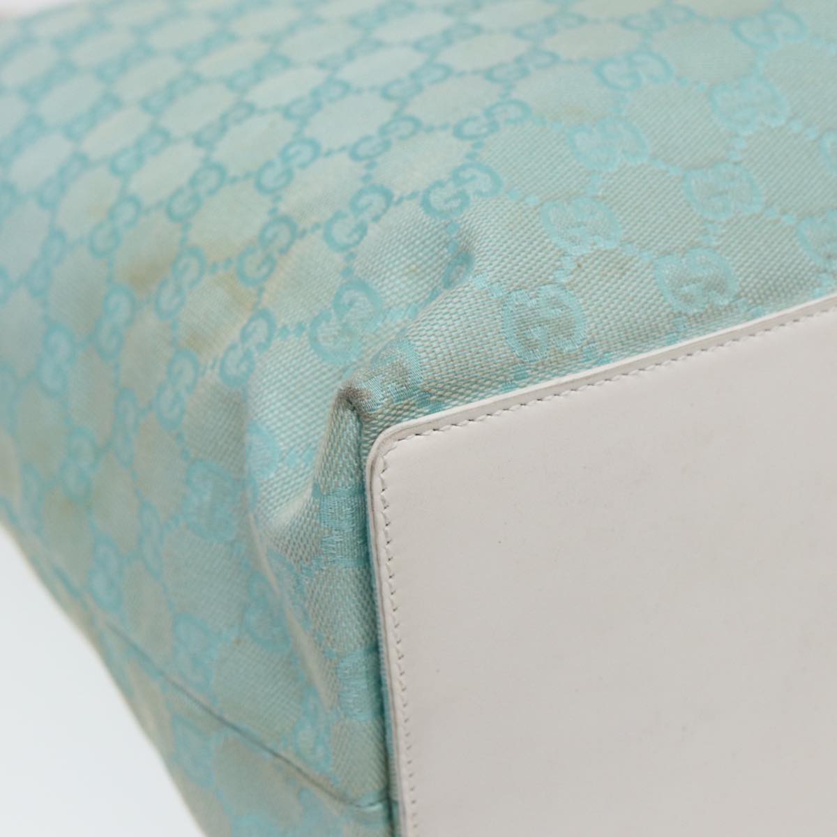 Gucci Gg Canvas Blue Canvas Tote Bag ()