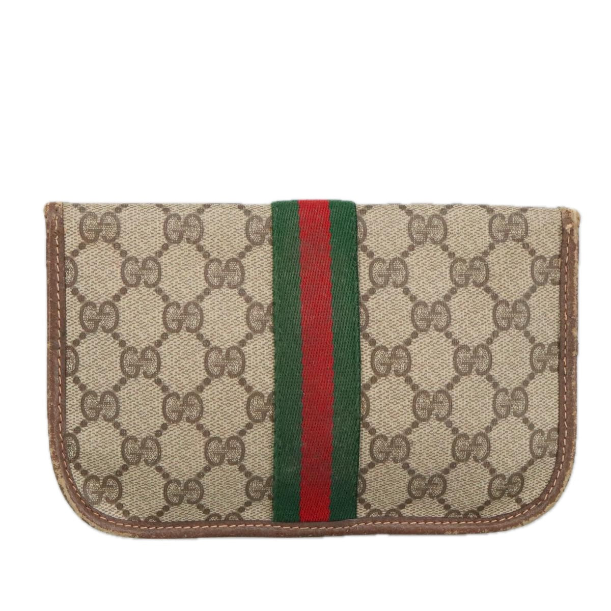 Gucci Ophidia Beige Canvas Clutch Bag ()