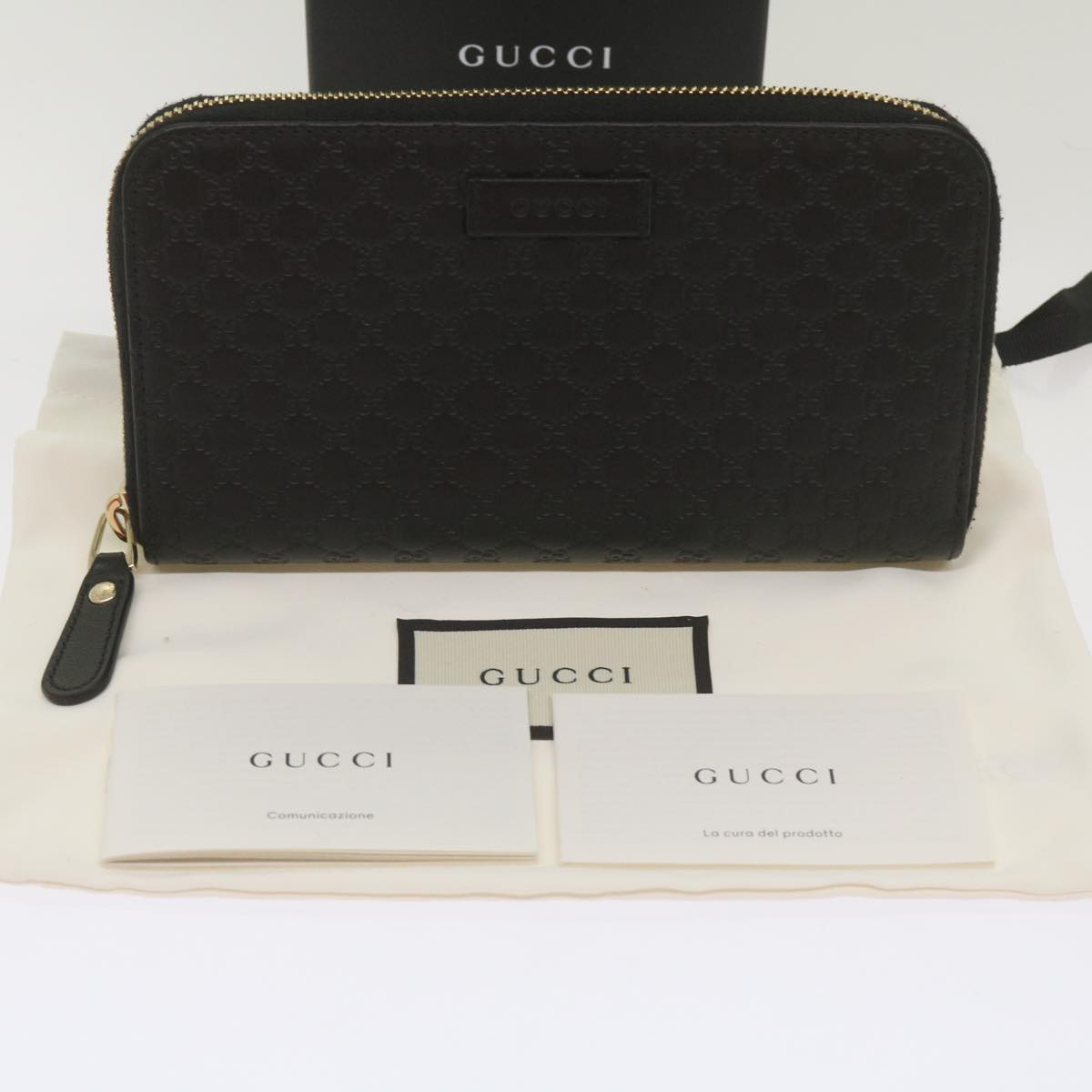 Gucci Guccissima Black Leather Wallet  ()