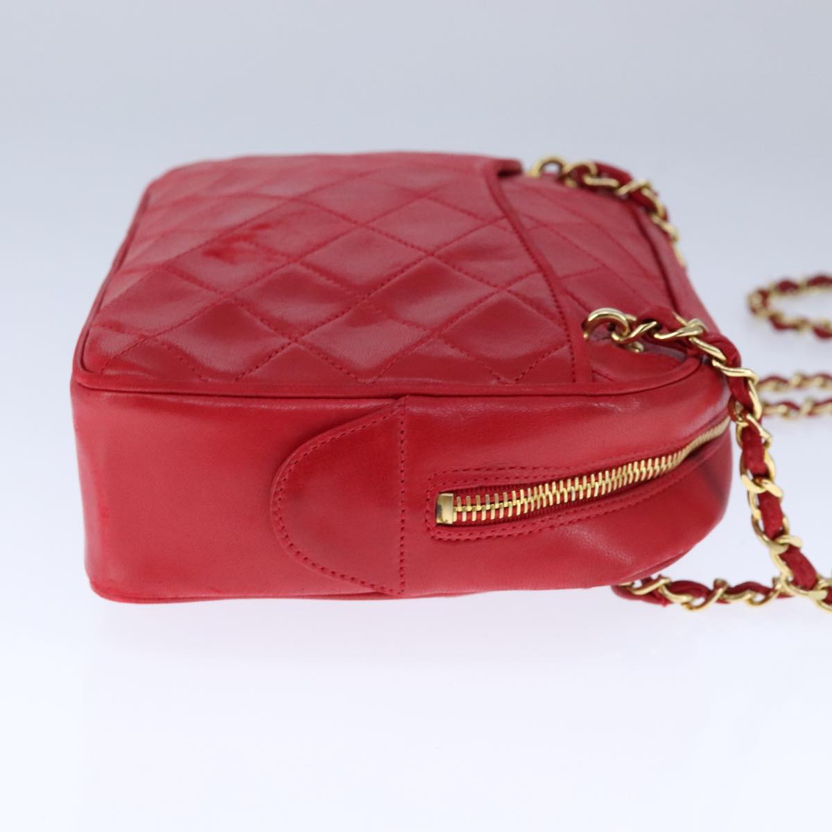 Chanel Camera Red Leather Shoulder Bag ()