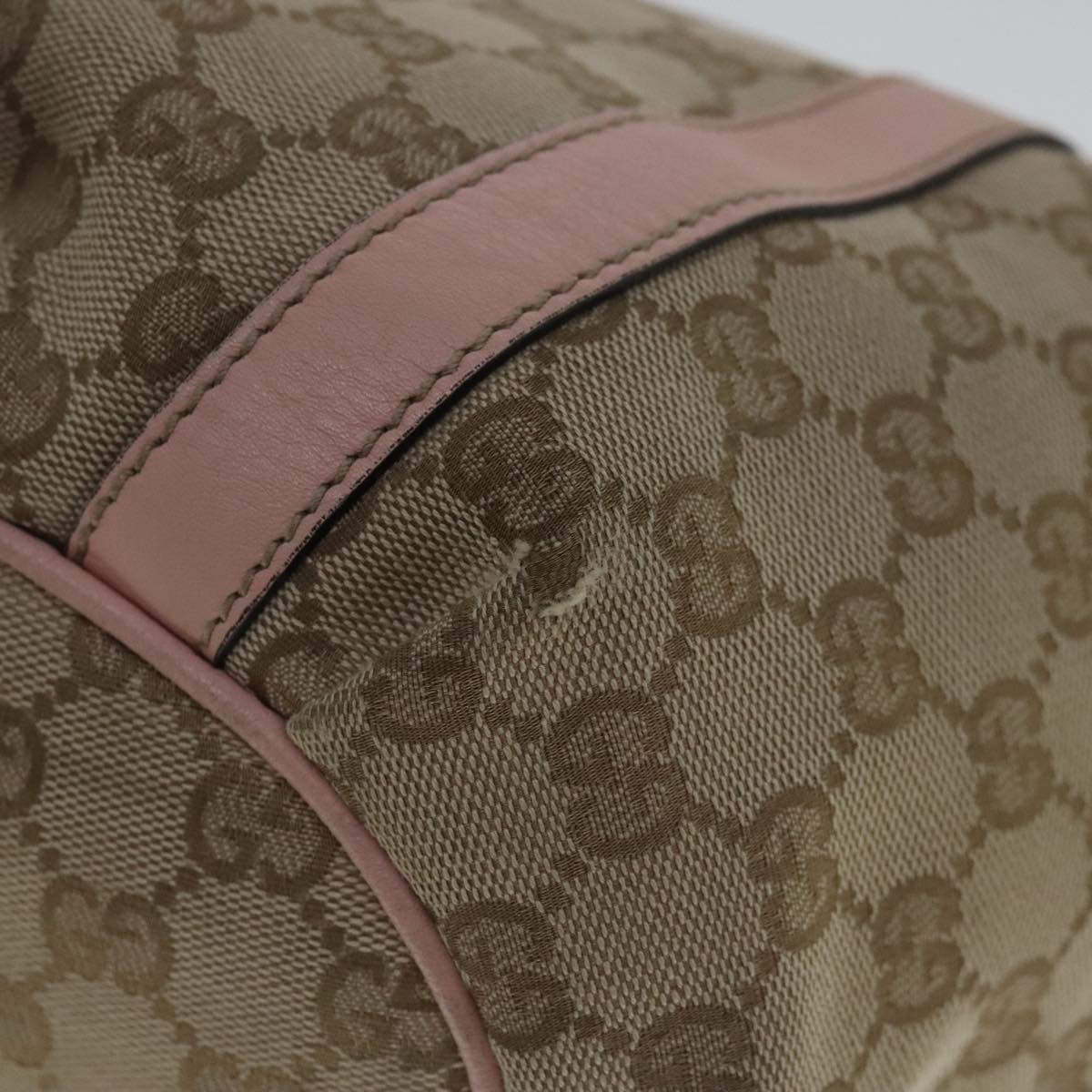 Gucci D-Ring Beige Canvas Tote Bag ()