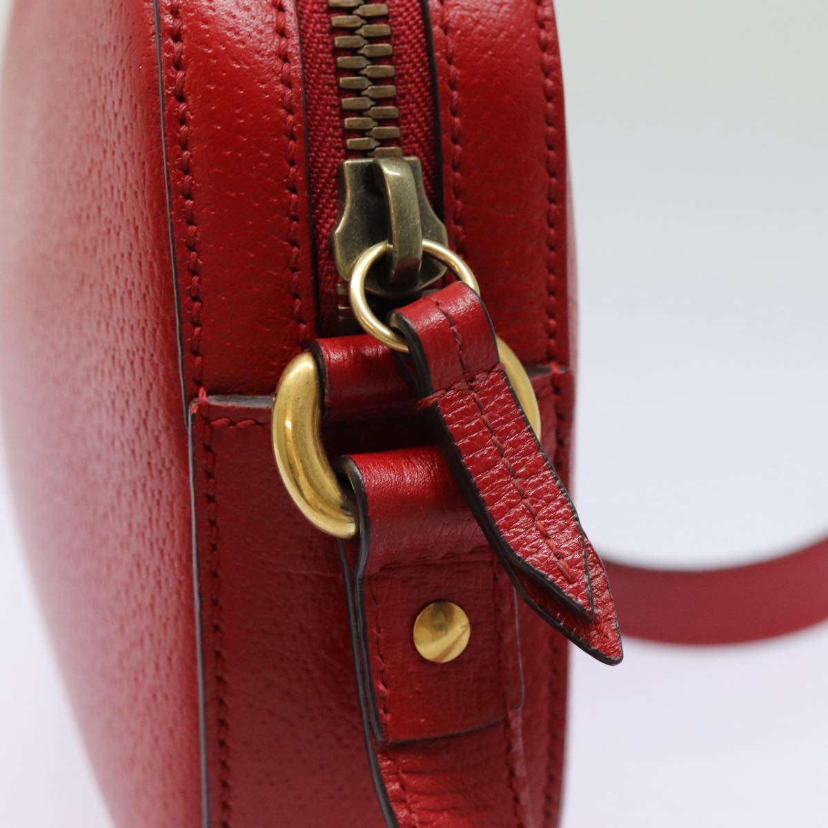 Gucci Animalier Red Leather Shoulder Bag ()