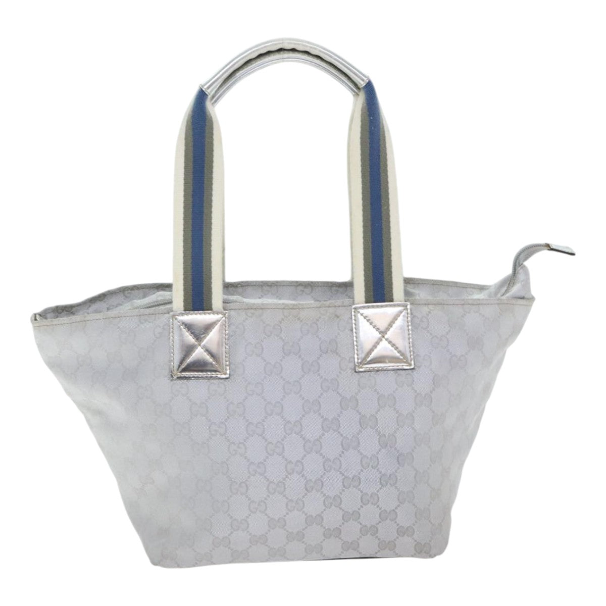 Gucci Web Grey Canvas Handbag ()