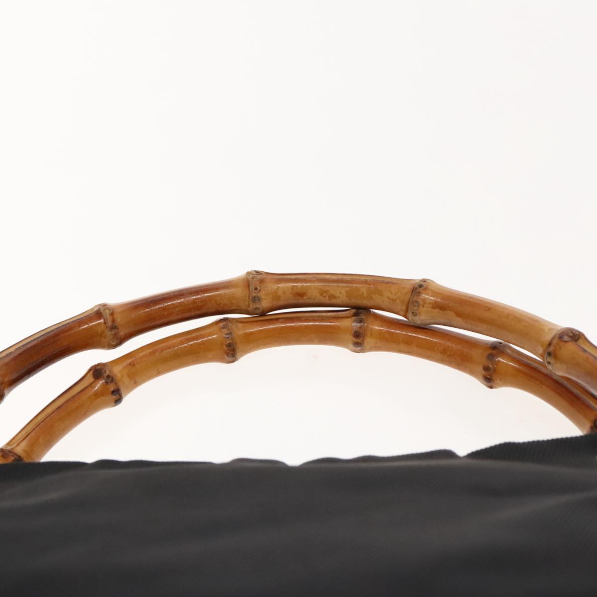 Gucci Bamboo Black Synthetic Handbag ()