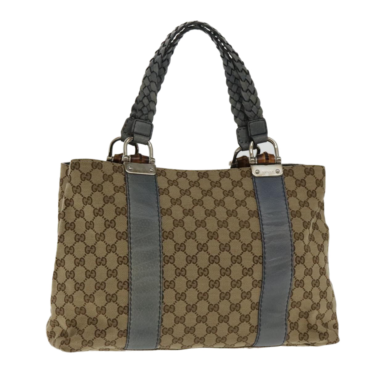 Gucci Bamboo Brown Canvas Tote Bag ()
