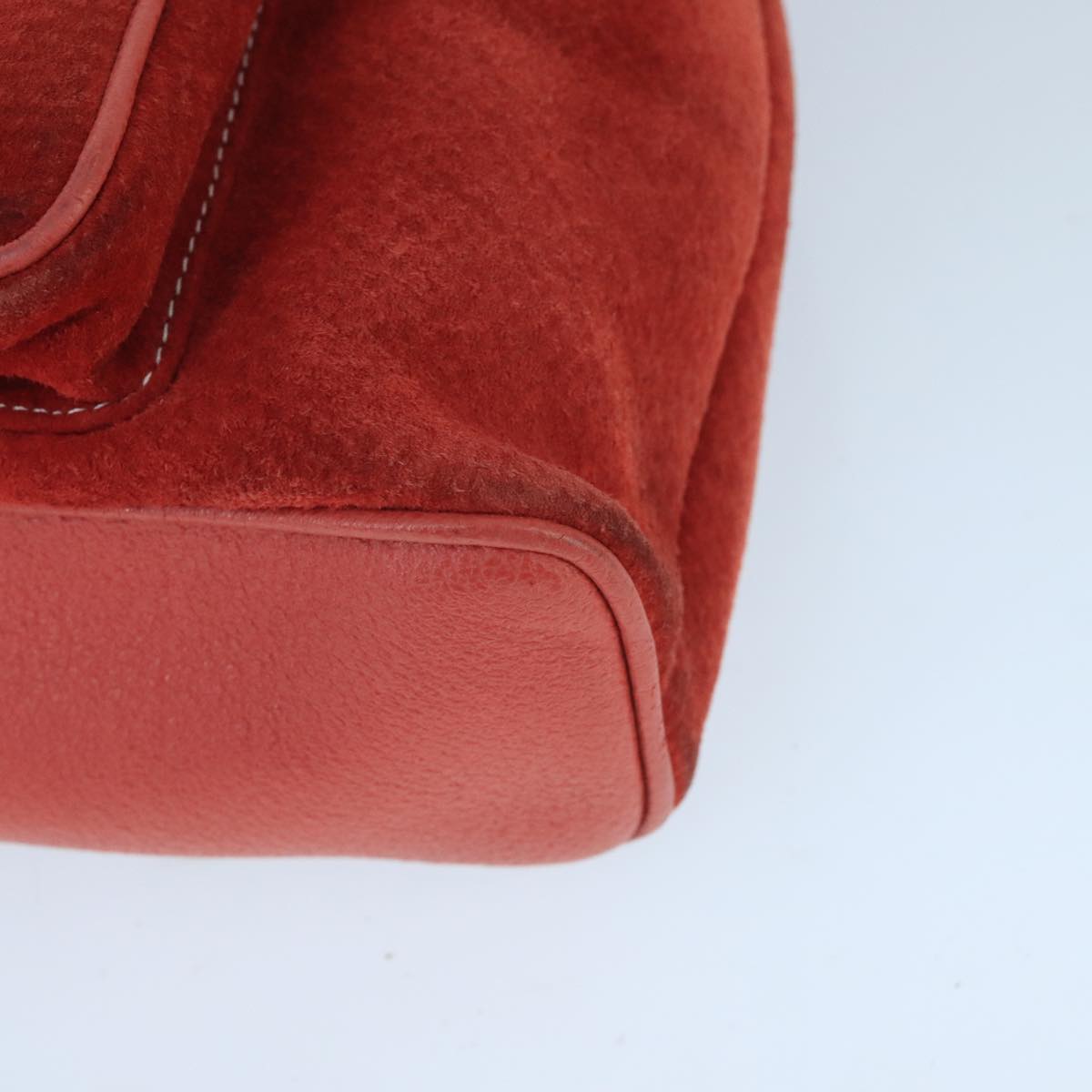 Gucci Bamboo Red Suede Backpack Bag ()