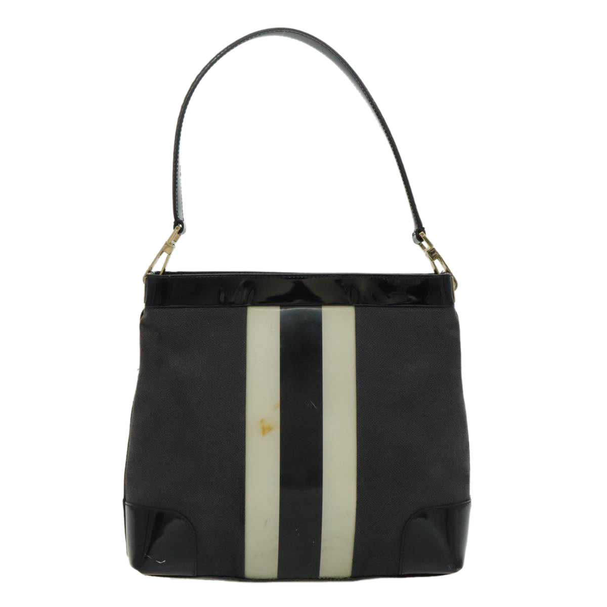 Gucci Web Grey Canvas Shoulder Bag ()