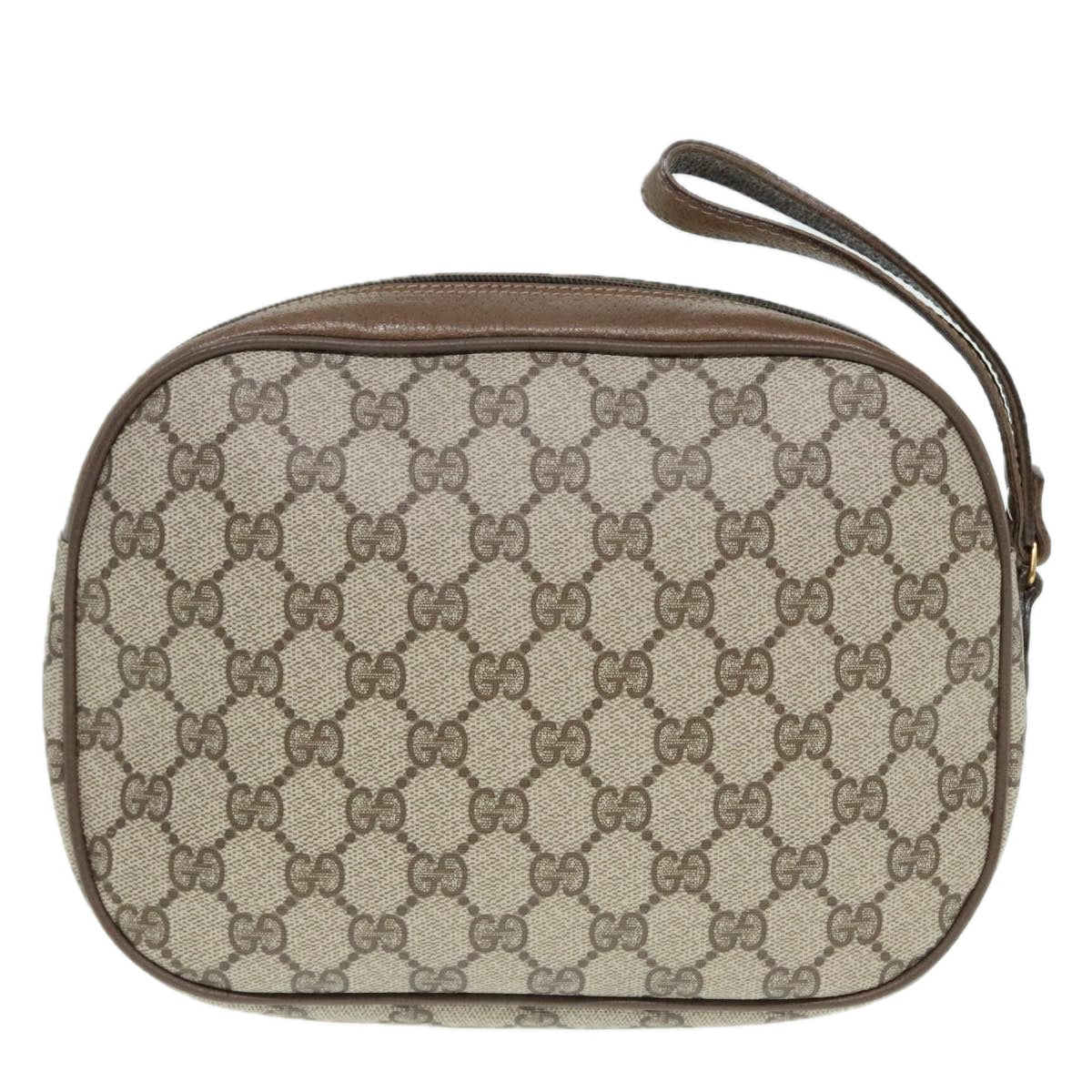 Gucci Sherry Beige Canvas Clutch Bag ()