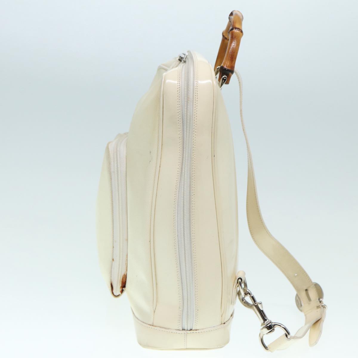 Gucci Bamboo White Leather Shoulder Bag ()