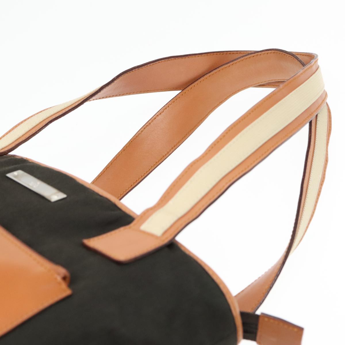 Gucci Khaki Canvas Tote Bag ()