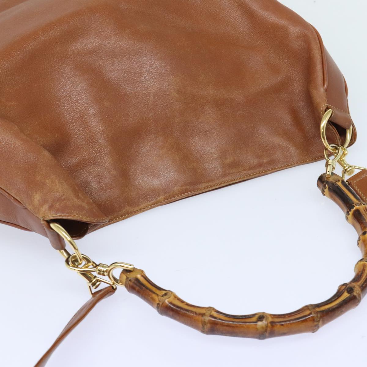 Gucci Bamboo Brown Leather Shoulder Bag ()