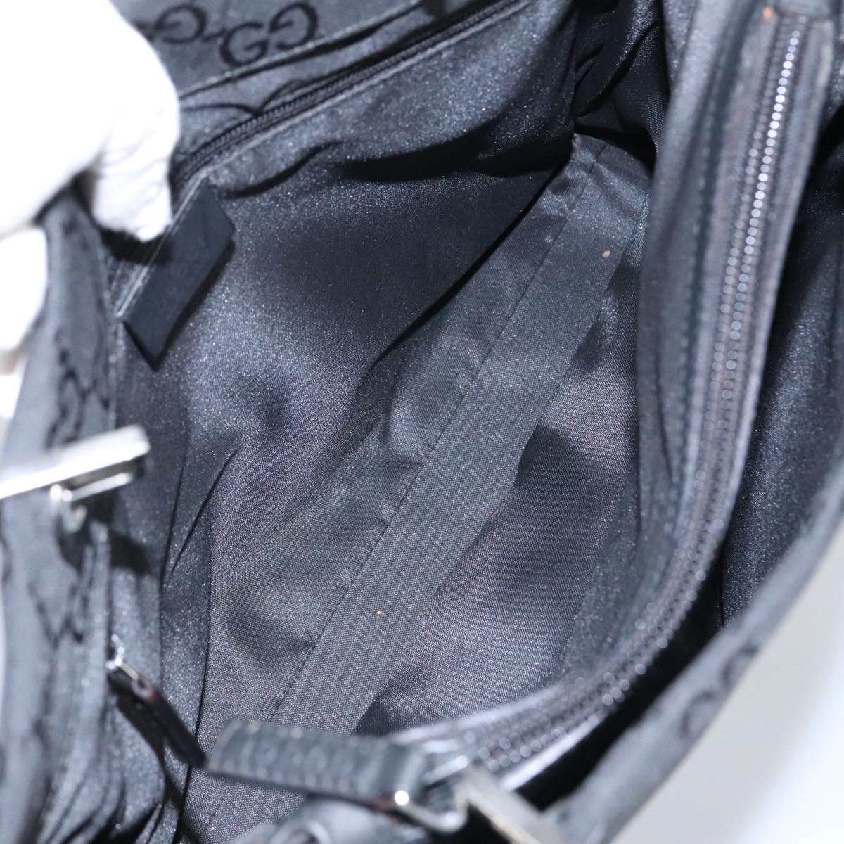 Gucci Bamboo Black Canvas Tote Bag ()