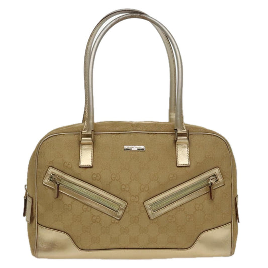Gucci Gold Canvas Handbag ()