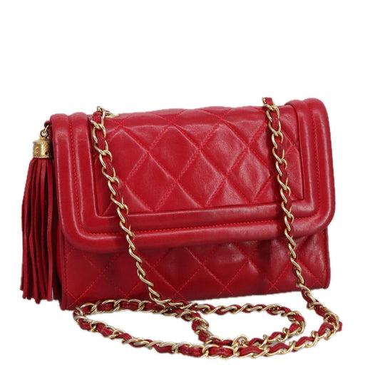 Chanel Cc Red Calfskin Shoulder Bag ()