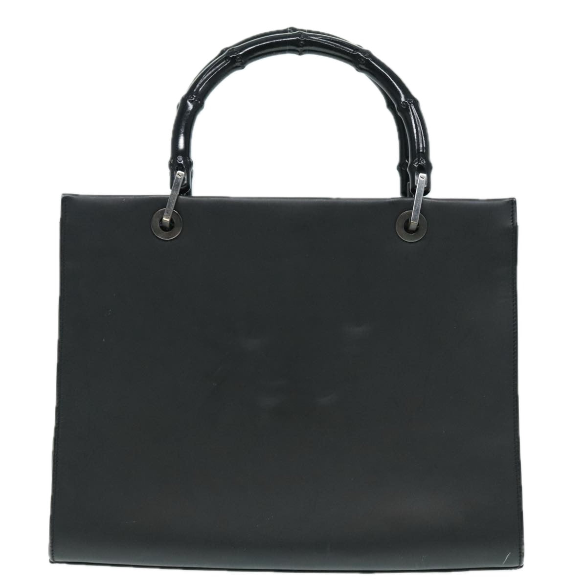 Gucci Bamboo Black Leather Handbag ()