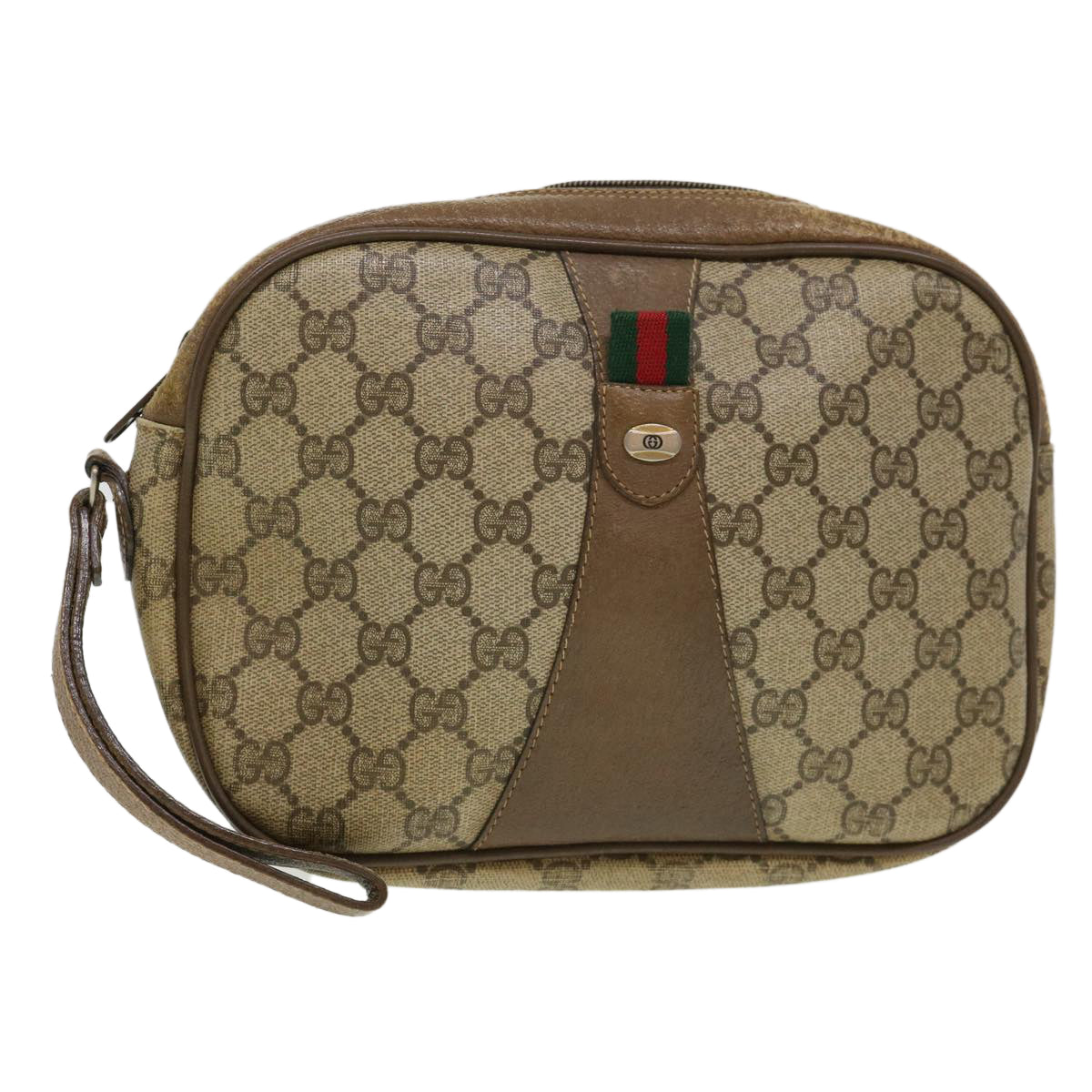 Gucci Beige Canvas Clutch Bag ()