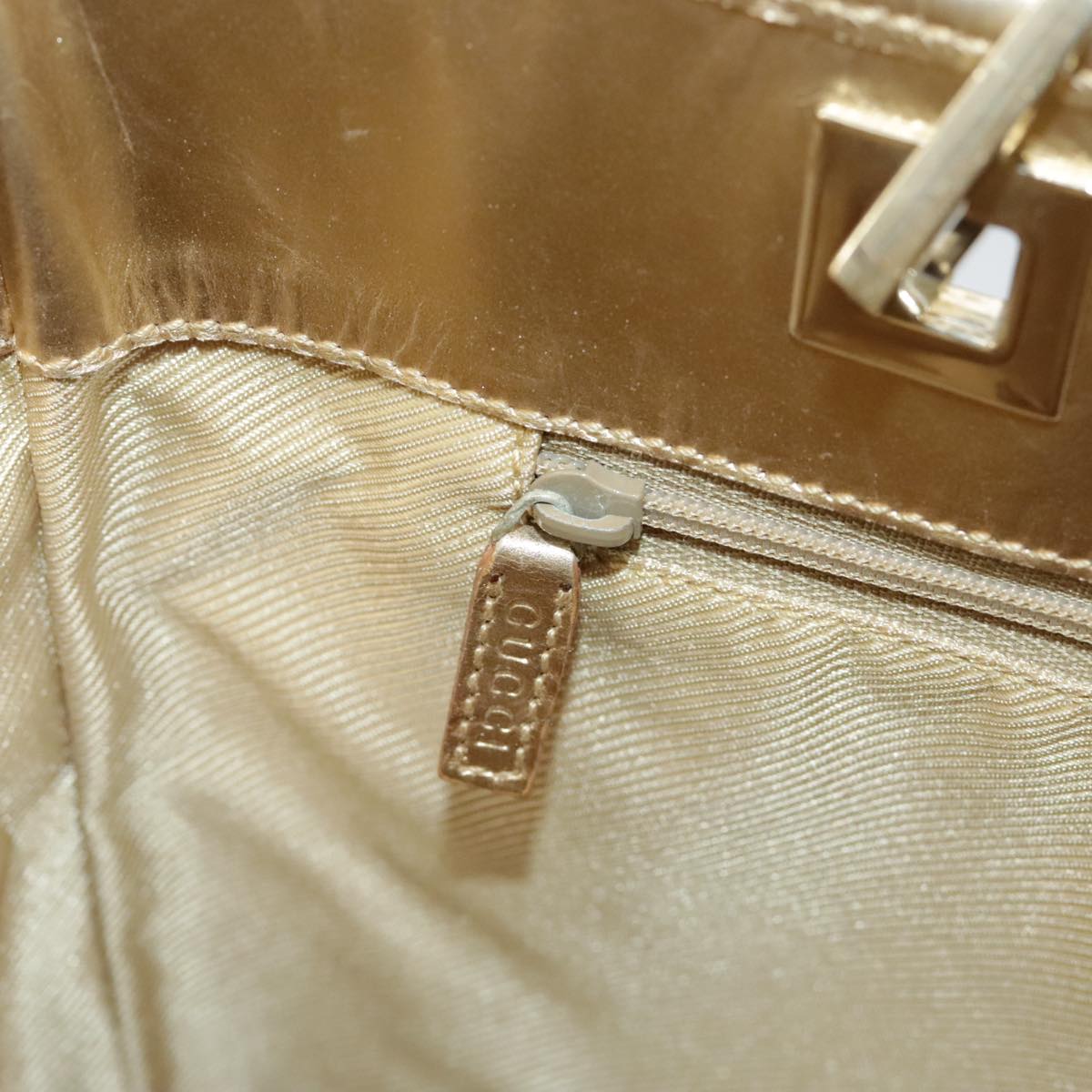 Gucci Gold Canvas Tote Bag ()