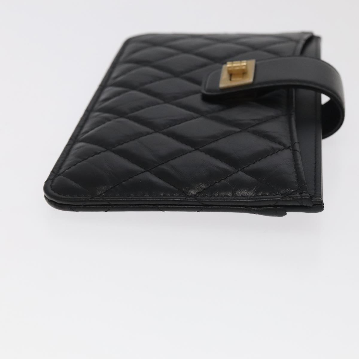 Chanel 2,55 Black Leather Wallet  ()