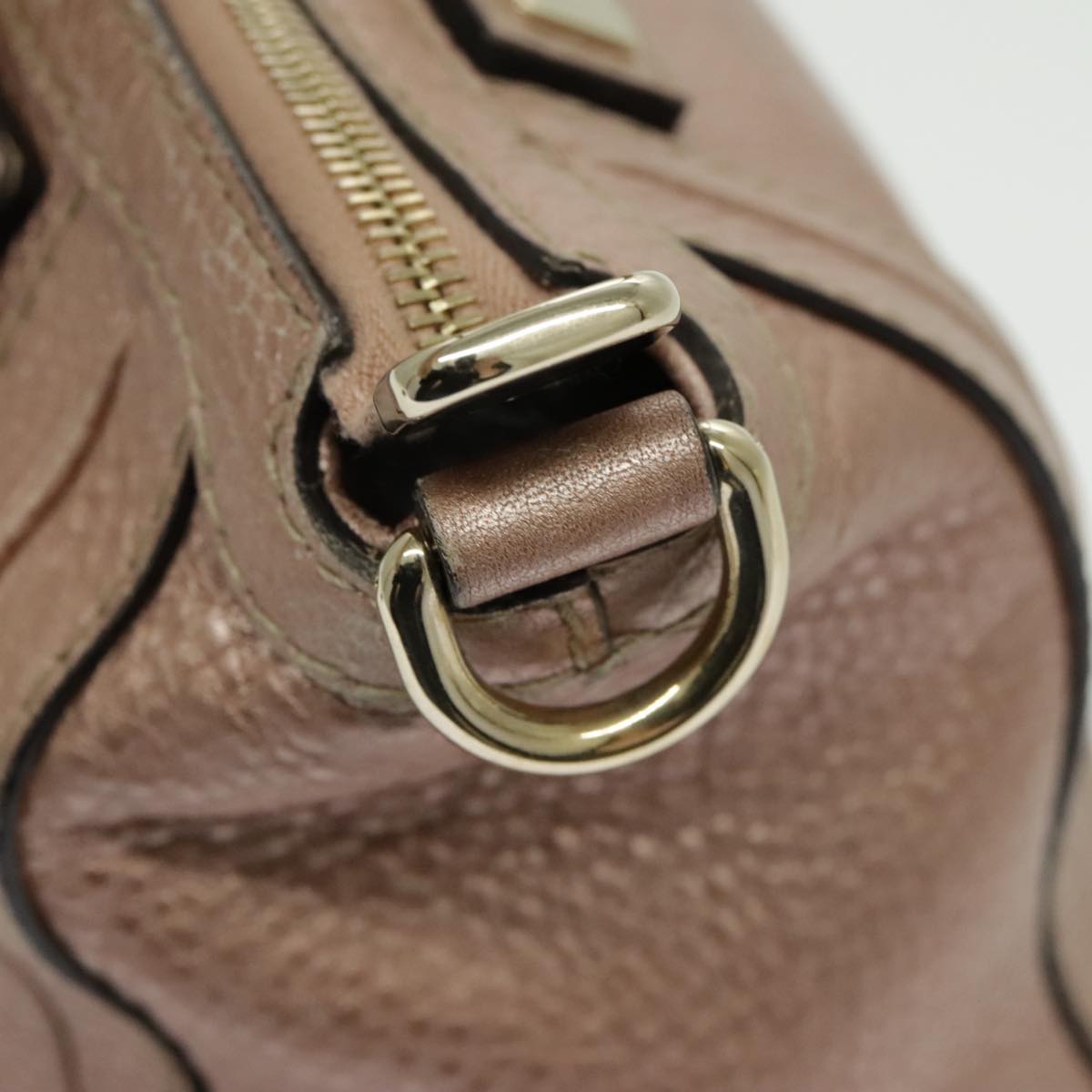 Gucci Bamboo Pink Leather Handbag ()