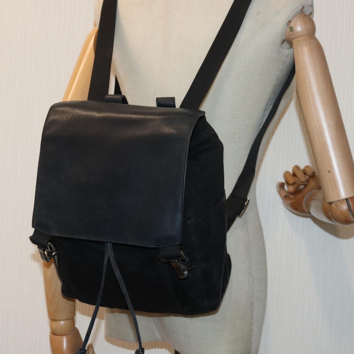Gucci Black Synthetic Backpack Bag ()