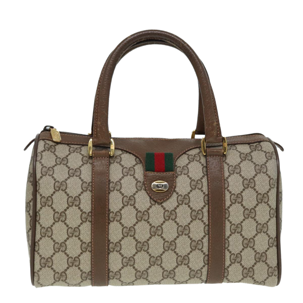 Gucci Boston Beige Canvas Travel Bag ()