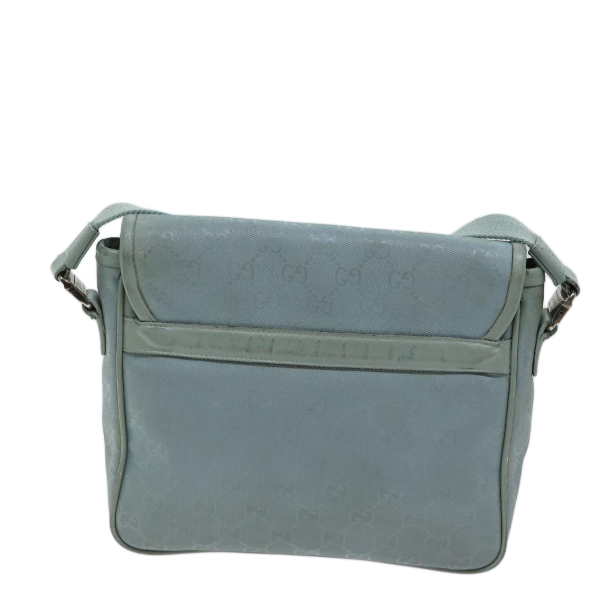 Gucci Gg Canvas Blue Canvas Shoulder Bag ()