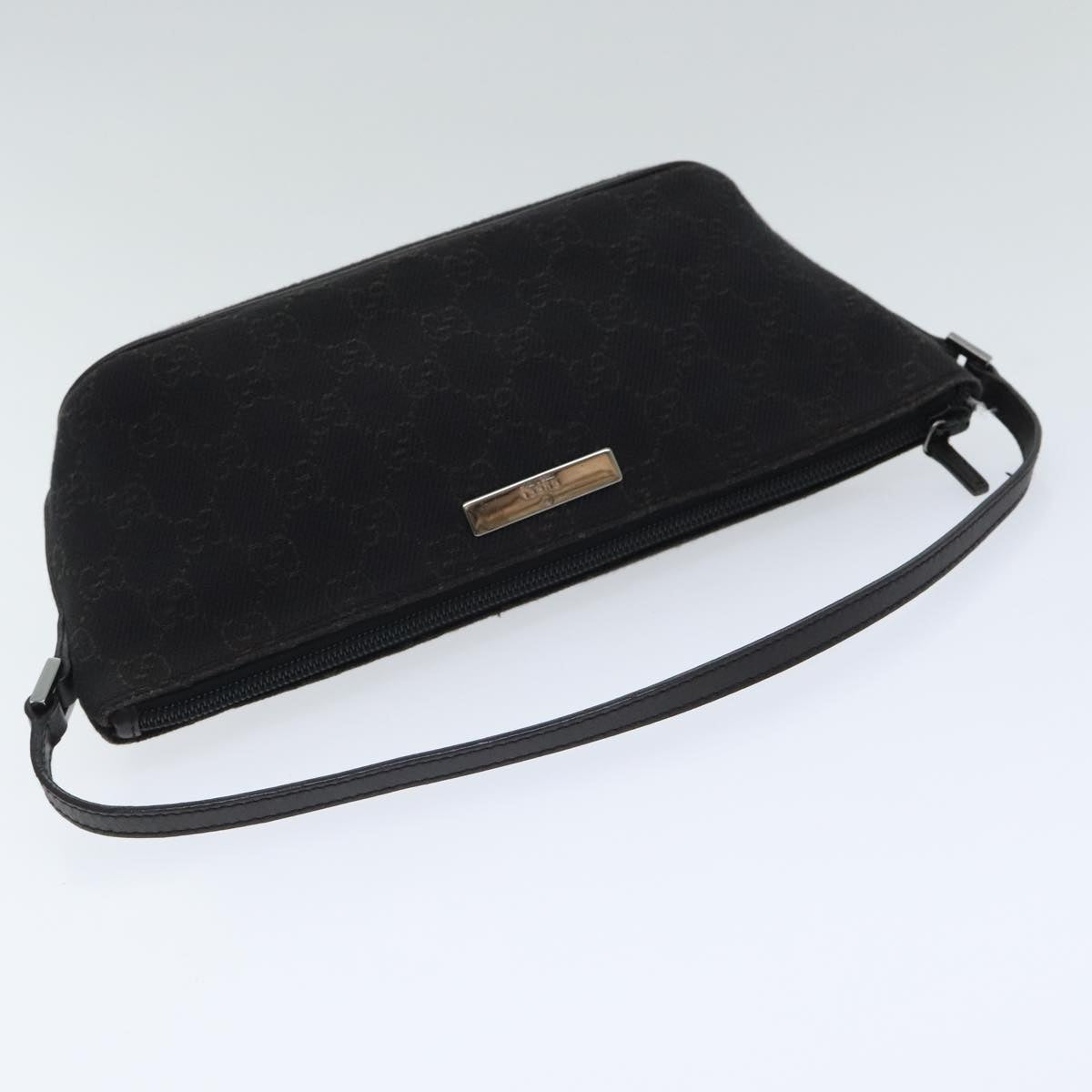 Gucci Baguette Black Canvas Clutch Bag ()