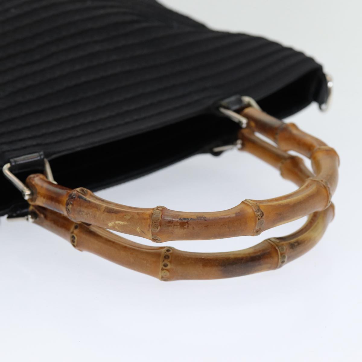 Gucci Bamboo Black Synthetic Handbag ()