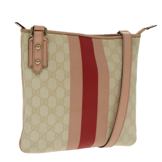 Gucci Sherry Pink Canvas Shoulder Bag ()