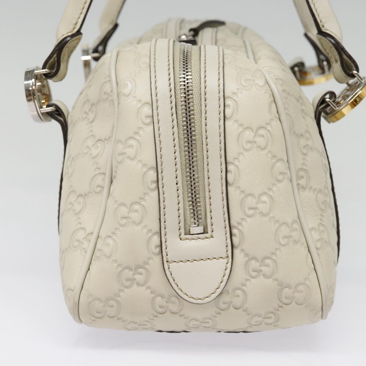 Gucci Vintage White Leather Handbag ()