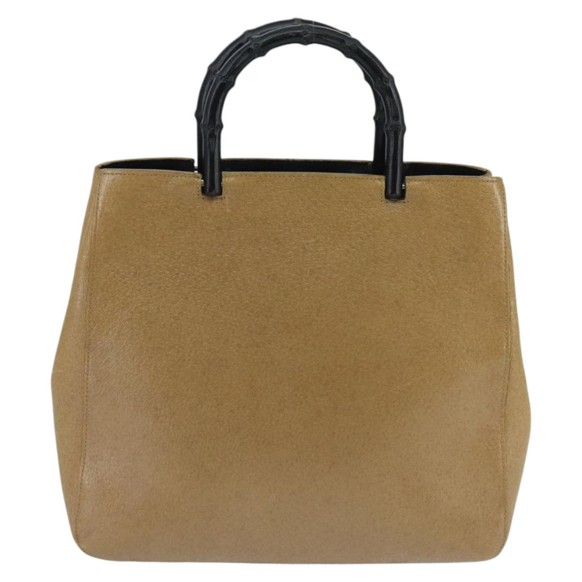 Gucci Bamboo Beige Leather Handbag ()