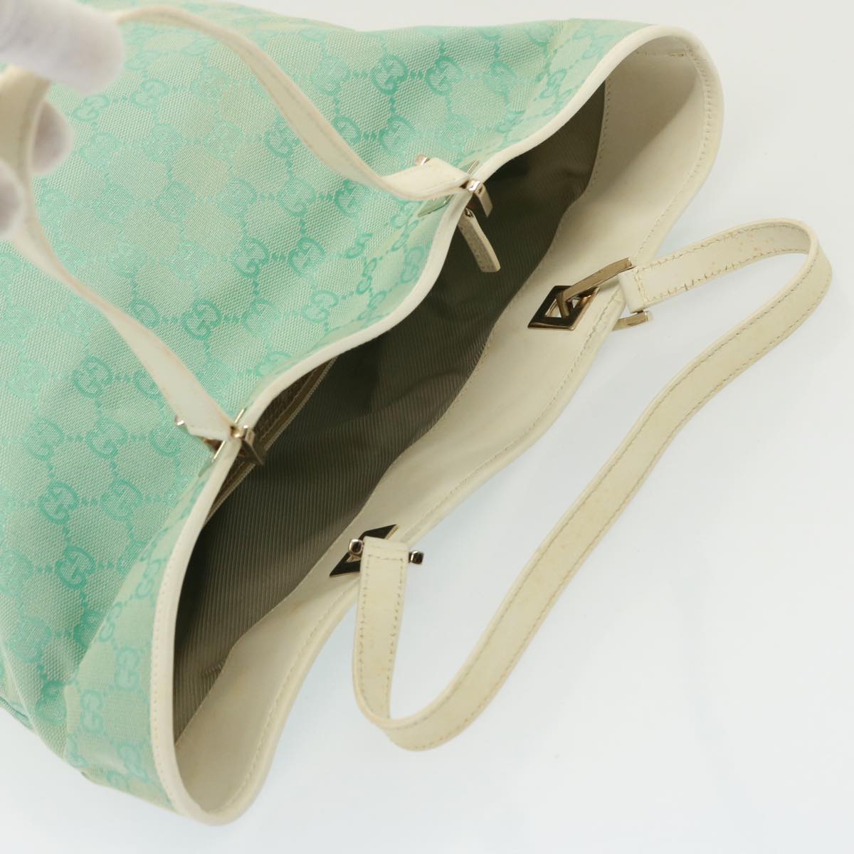 Gucci Gg Canvas Blue Canvas Shoulder Bag ()