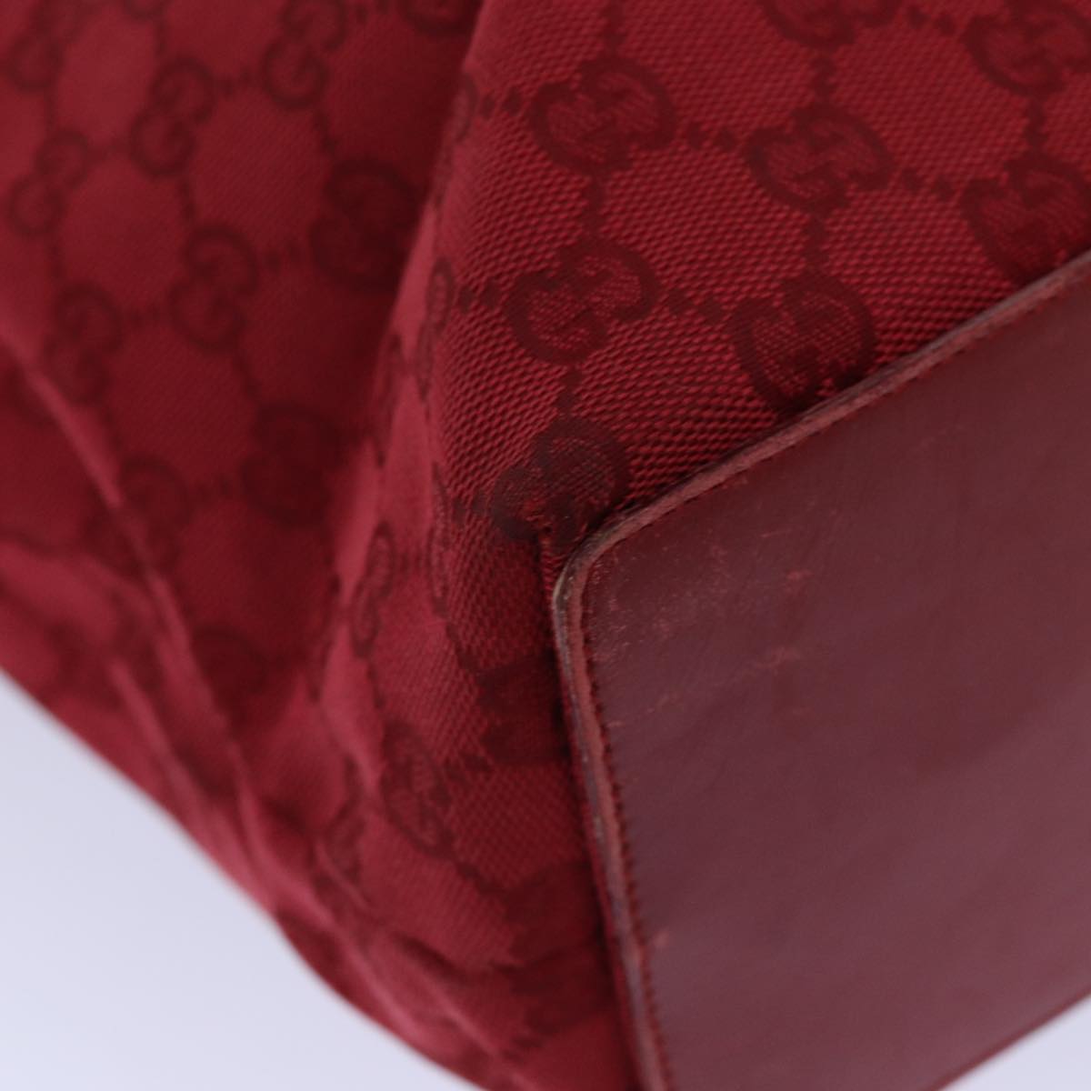 Gucci Gg Canvas Red Canvas Tote Bag ()