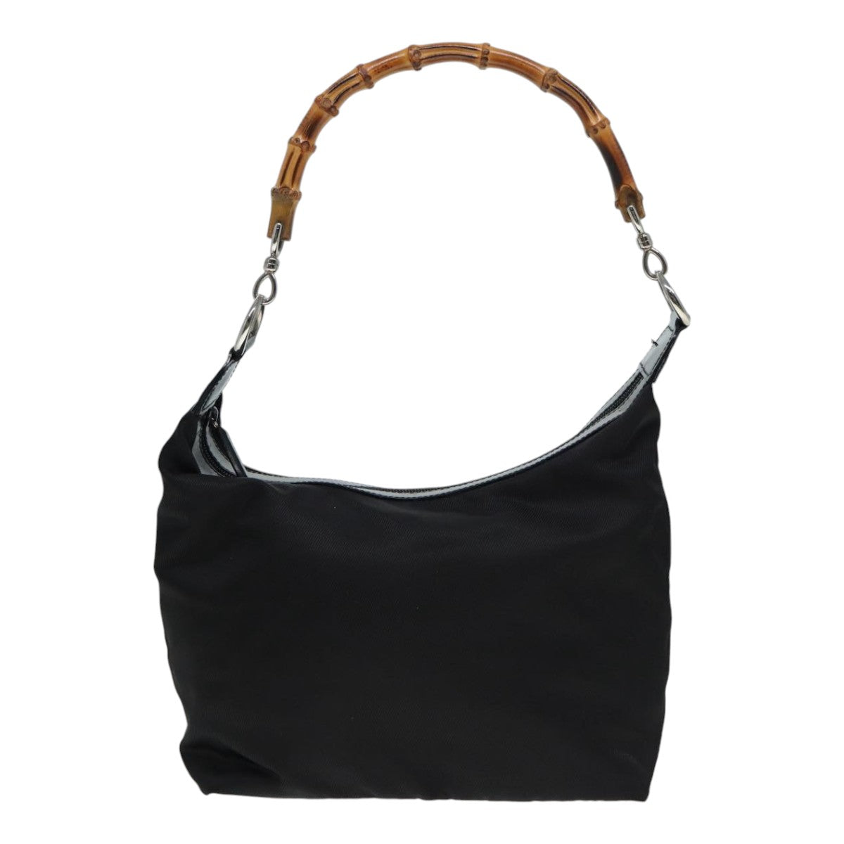 Gucci Bamboo Black Synthetic Shoulder Bag ()