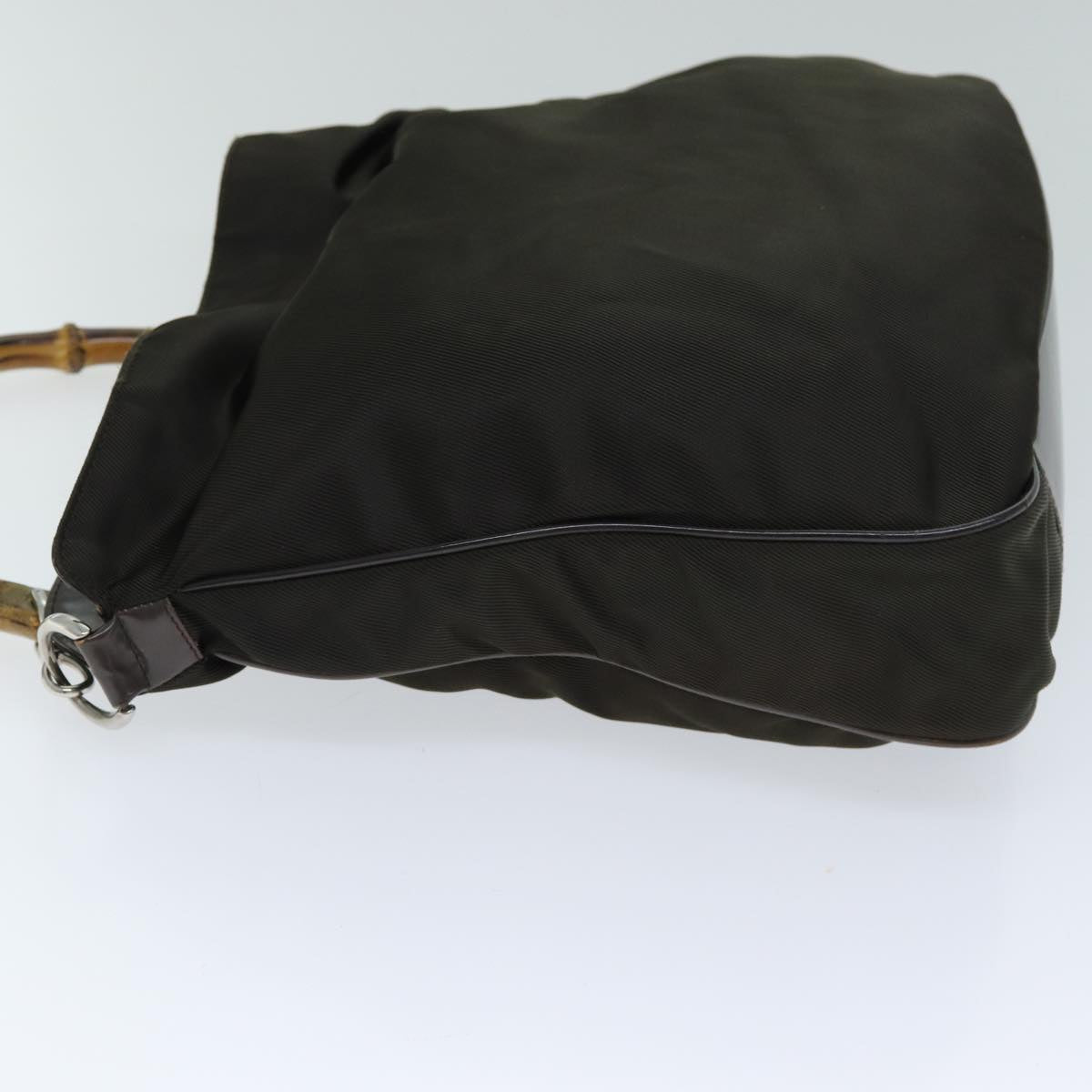 Gucci Bamboo Khaki Synthetic Handbag ()