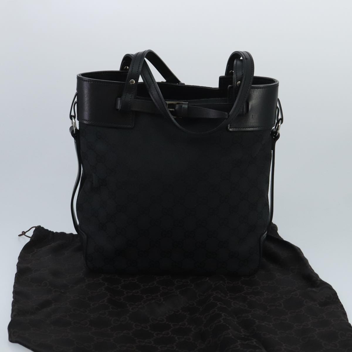 Gucci Black Canvas Tote Bag ()