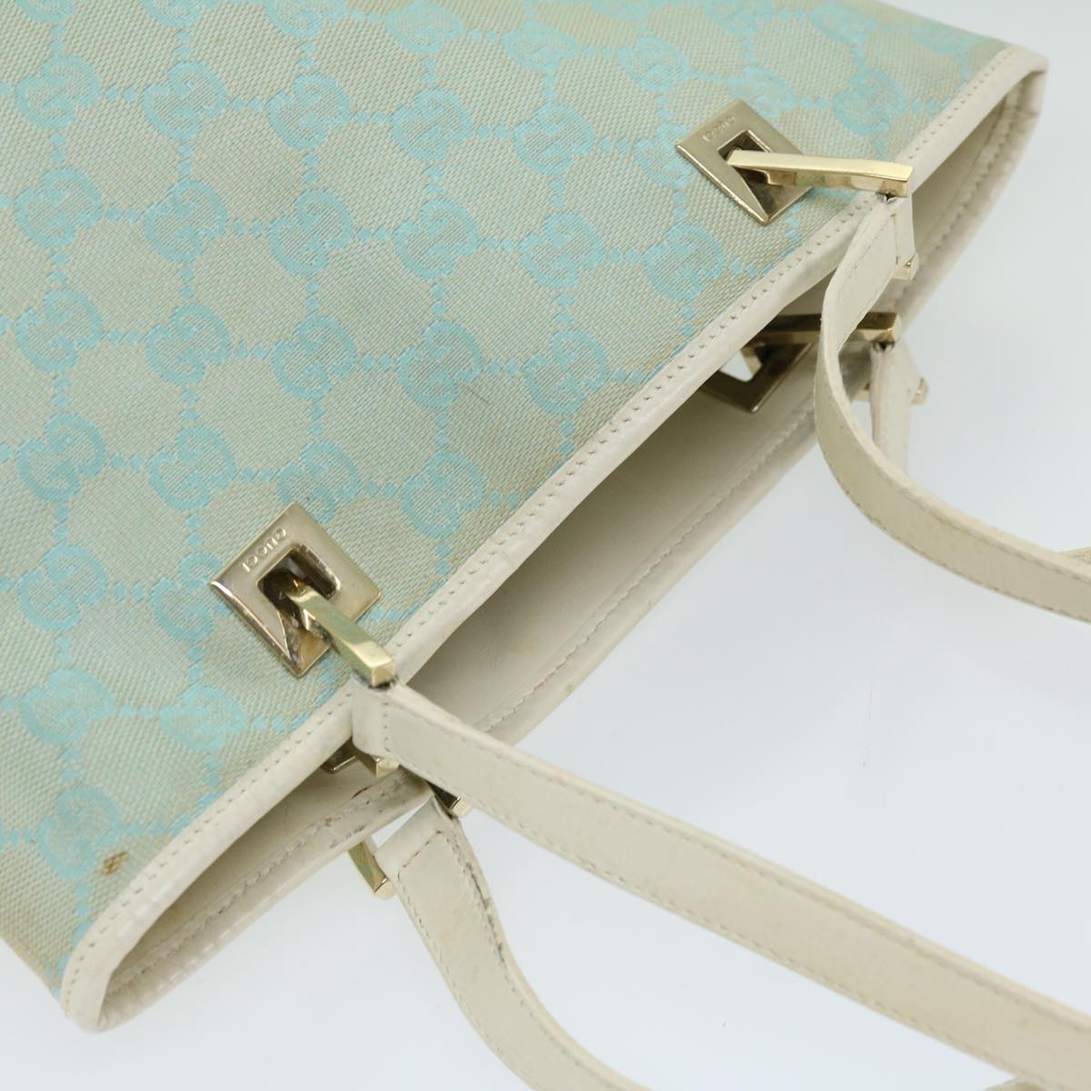 Gucci Gg Canvas Blue Canvas Handbag ()