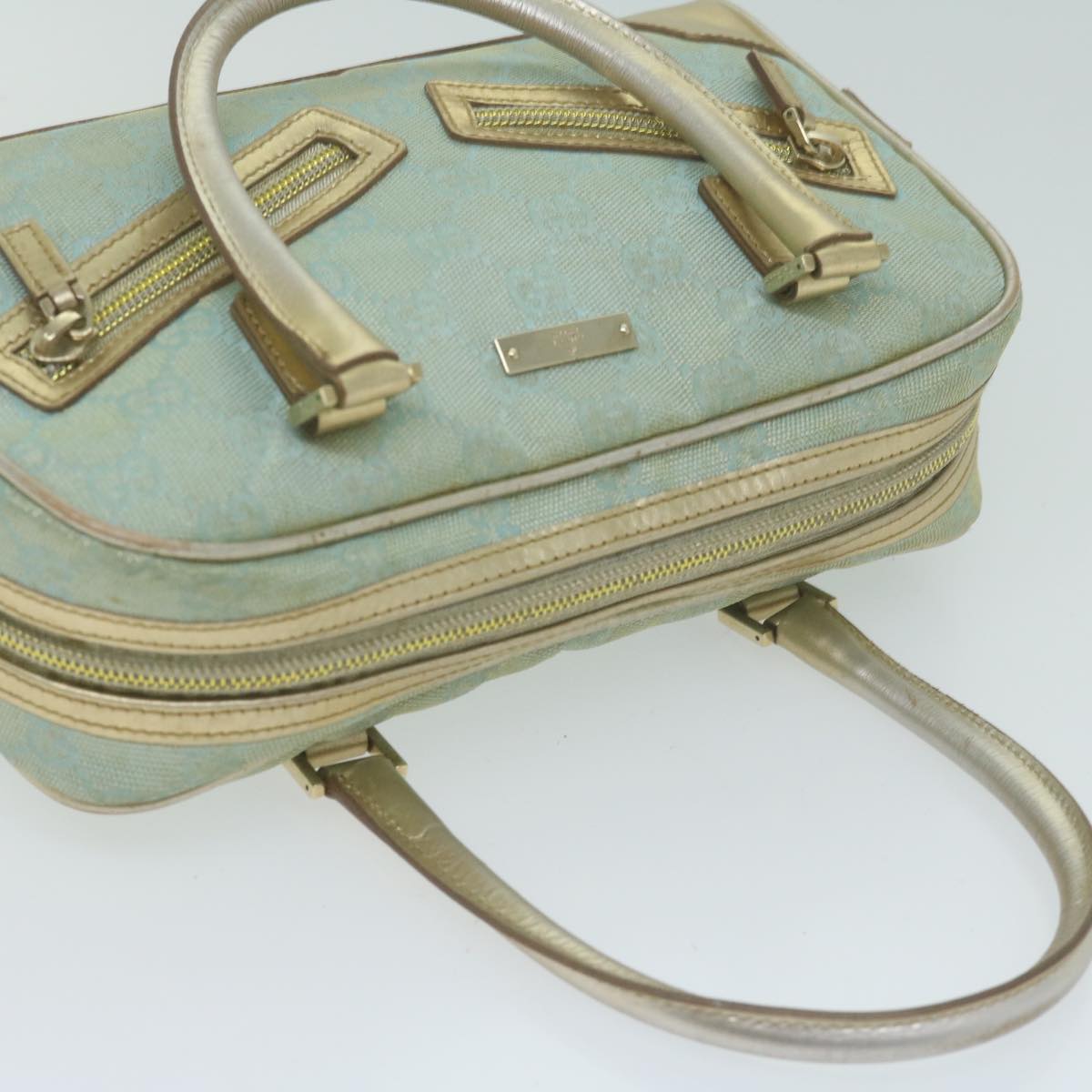 Gucci Gg Canvas Blue Canvas Handbag ()