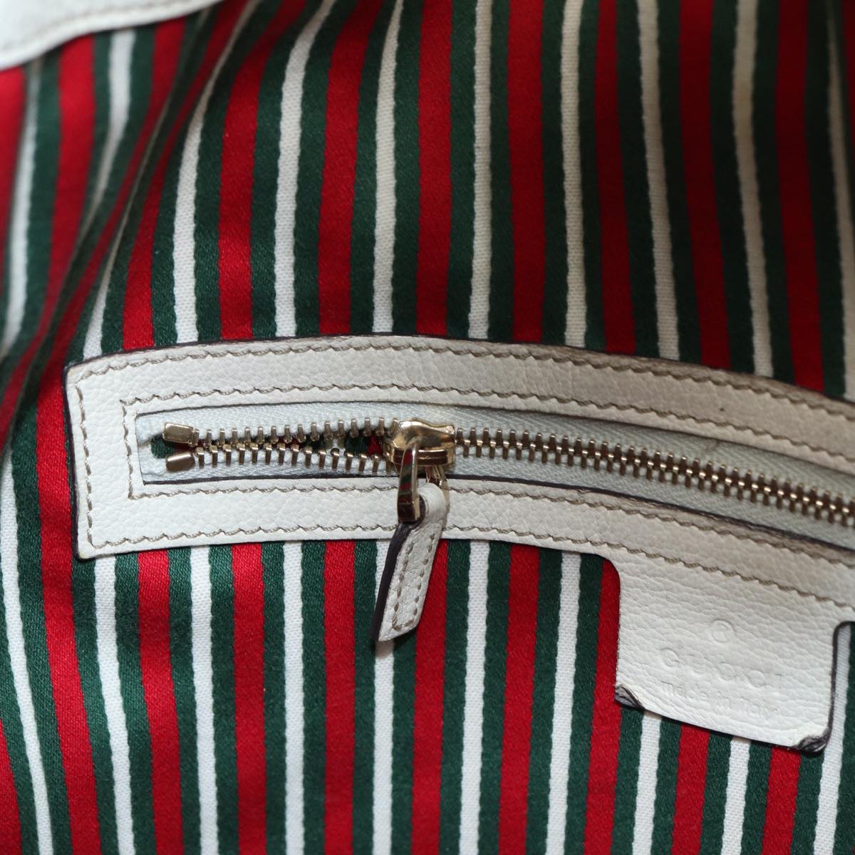 Gucci Hobo Beige Leather Shoulder Bag ()