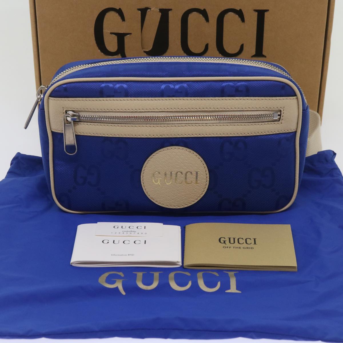 Gucci Gg Canvas Blue Canvas Shoulder Bag ()