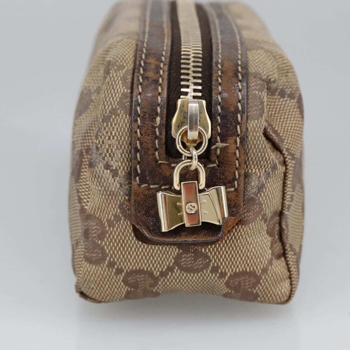 Gucci Gg Crystal Beige Canvas Clutch Bag ()