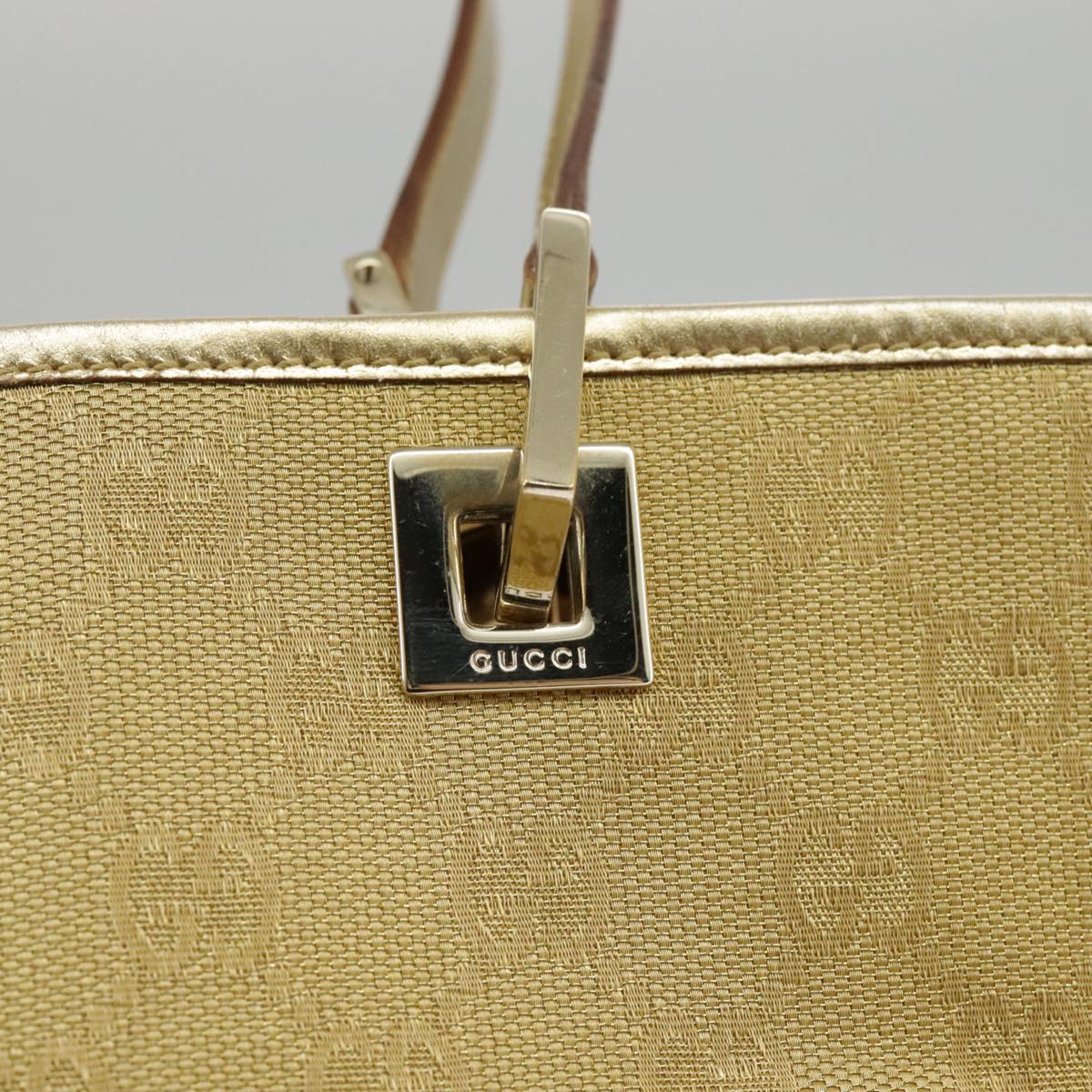 Gucci Gold Canvas Tote Bag ()