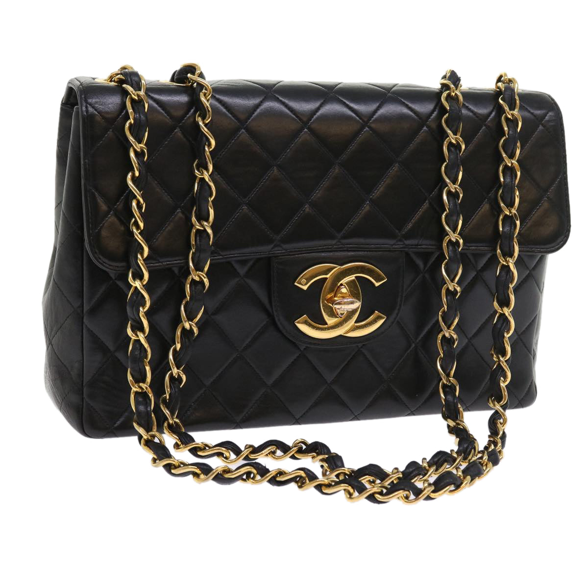 Chanel Black Leather Shoulder Bag ()
