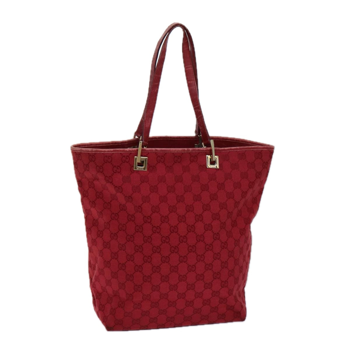 Gucci Gg Canvas Red Canvas Tote Bag ()