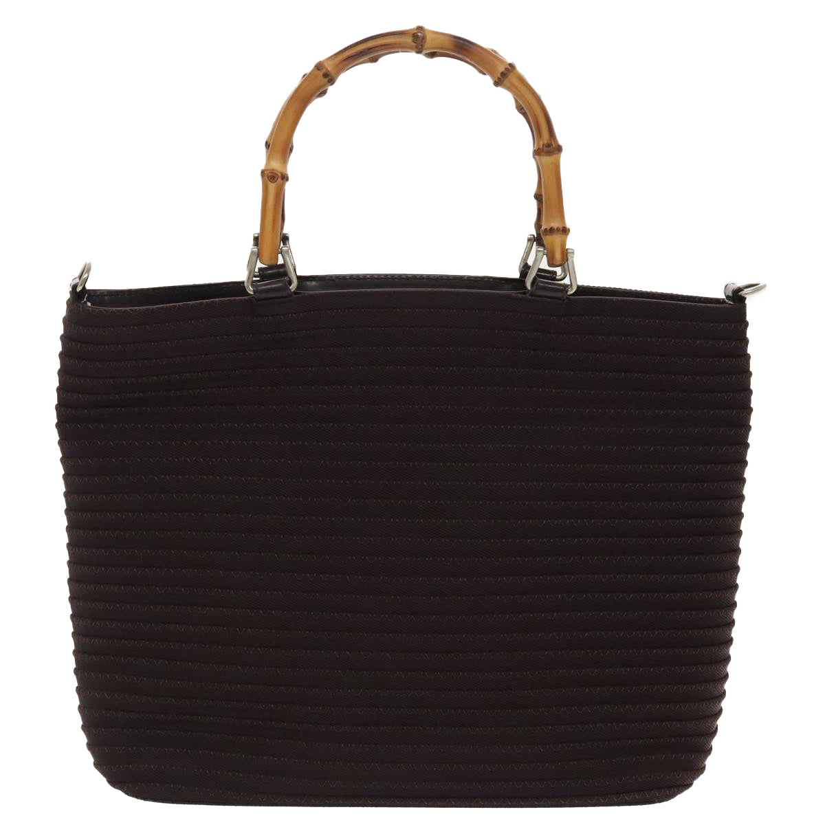 Gucci Bamboo Burgundy Synthetic Handbag ()