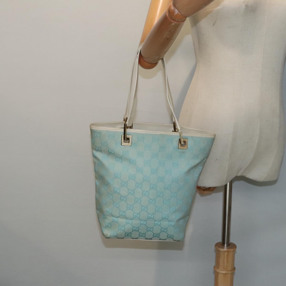 Gucci Blue Canvas Tote Bag ()