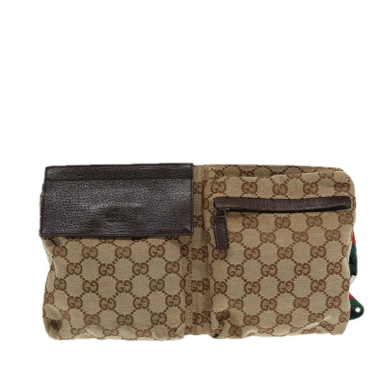 Gucci Ophidia Beige Canvas Clutch Bag ()