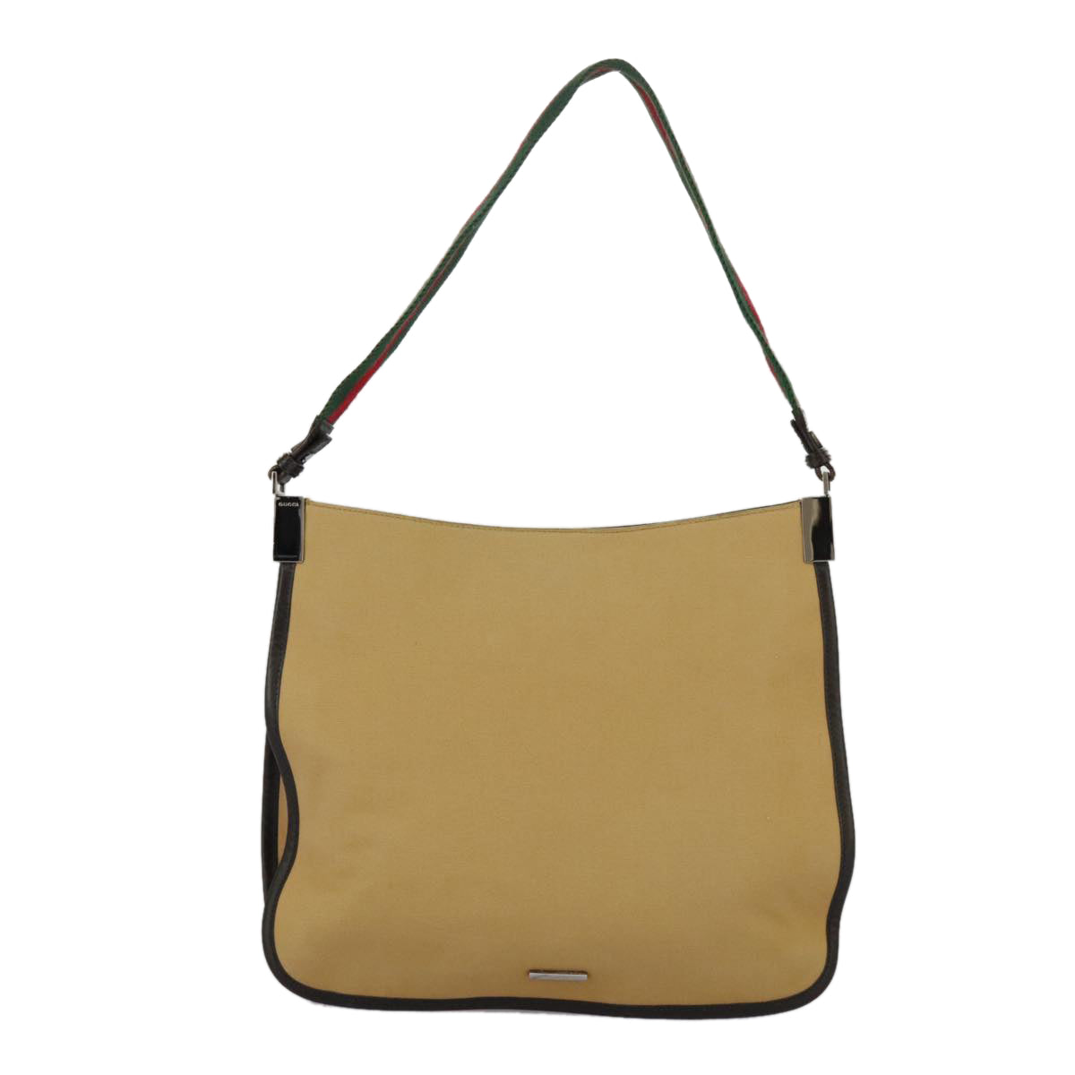 Gucci Sherry Beige Canvas Shoulder Bag ()