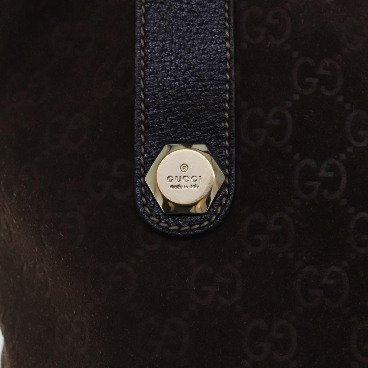 Gucci Brown Suede Tote Bag ()