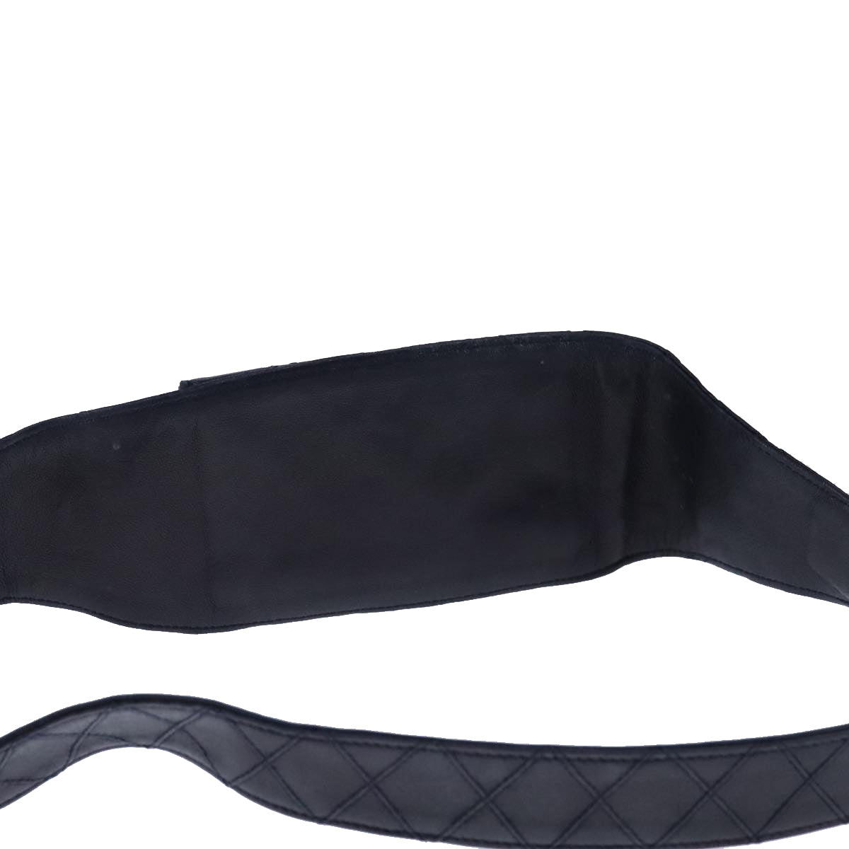 Chanel Bag Belt Navy Leather Shoulder Bag ()